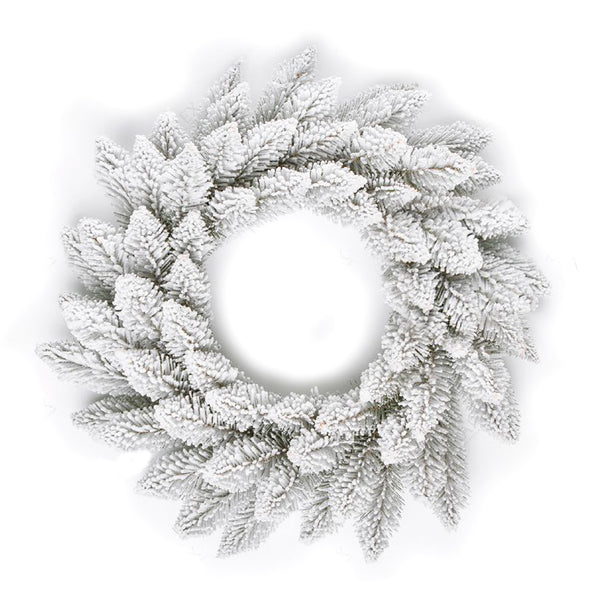 Couronne de Noël artificielle blanche enneigée de différentes tailles acquista