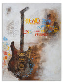 Dipinto su Tela Chitarra Art 90x3,5x120 cm in Legno e Canvas-1