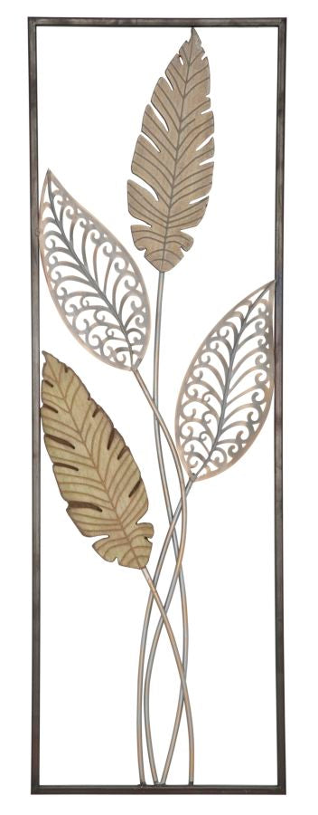 Panneau et Feuilles de Bois 30,5x1,90x91 cm en MDF Fer et Or et Argent acquista