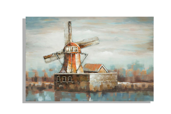 Peint sur Toile Moulin à Vent 120x3,7x80 cm en Aluminium Plastique et Toile prezzo