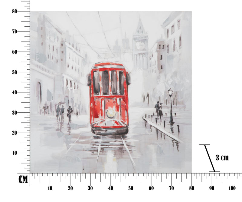 Dipinto su Tela Tram 80x3x80 cm in Legno e canvas-8