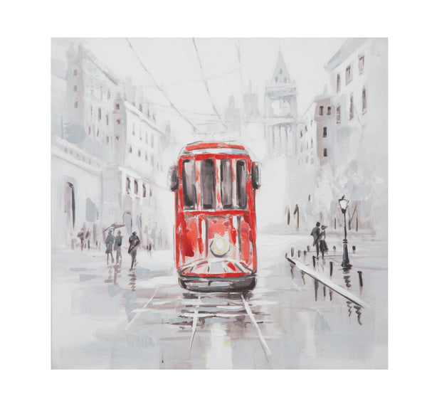 acquista Peint sur Toile Tramway 80x3x80 cm en Bois et toile