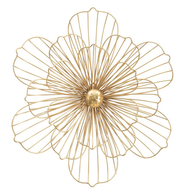 sconto Panneau Flowery Stick 50x8x47 cm en Iron Gold