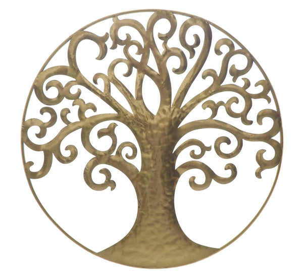 Panneau Gold Glam Tree of Life Ø70x1,8 cm en fer doré acquista