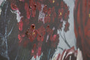 Dipinto su Tela Bianco/Red Flower Darkback 120x3,7x60 cm in Legno di Pino e Canvas Multicolor-4