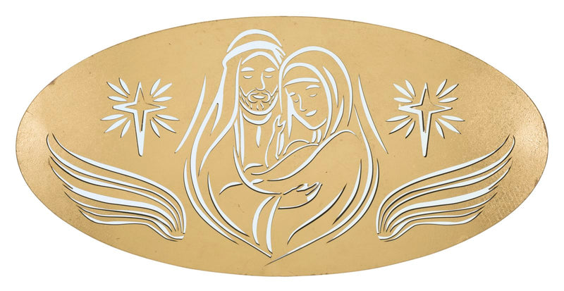 Pannello Nativity Oro 120x2x60 cm in Ferro MDF e Specchio Oro-1