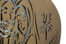 Pannello Nativity Oro 120x2x60 cm in Ferro MDF e Specchio Oro-6