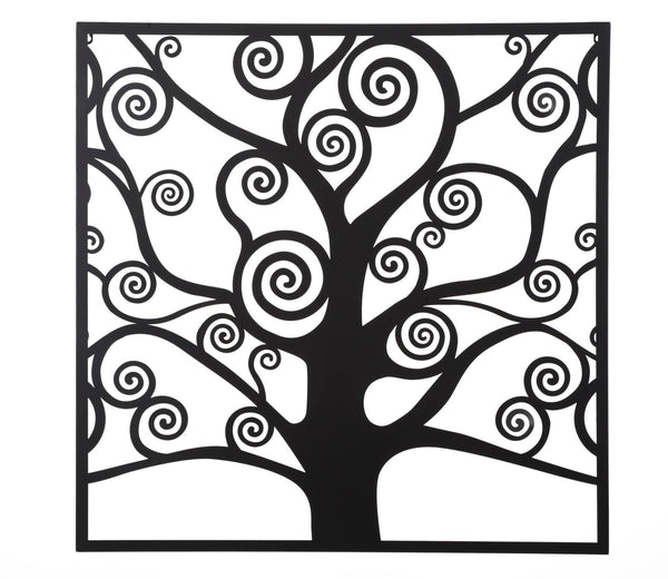 Panneau Arbre de Vie Noir 90x2,2x90 cm en Fer Doré sconto