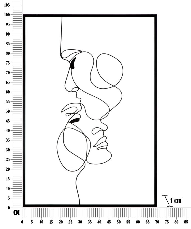 Pannello Coppia Simply 70x100 cm in Ferro-6