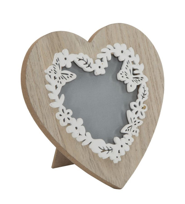 online Cadre Live Laugh Love Coeur 15x1,5x15 cm MDF Marron et Blanc