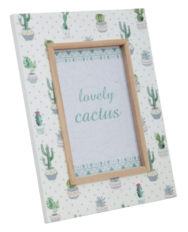 Cadre Cactus 22x1x27 cm MDF et Verre Vert acquista