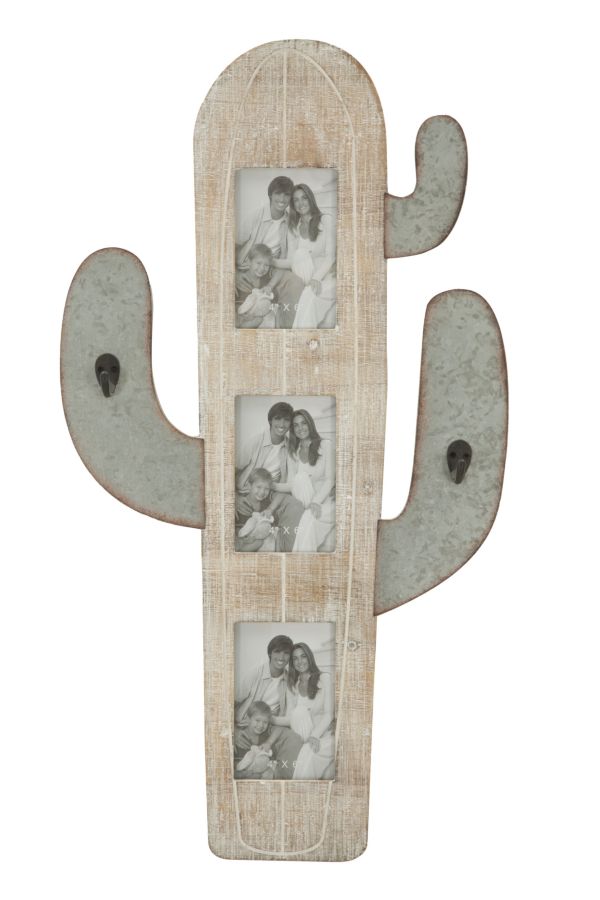 Cornice da Muro Cactus 39x3x71,5 cm in Ferro e MDF-1