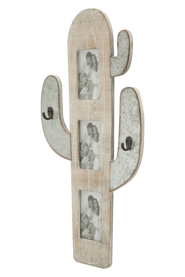 Cornice da Muro Cactus 39x3x71,5 cm in Ferro e MDF-3