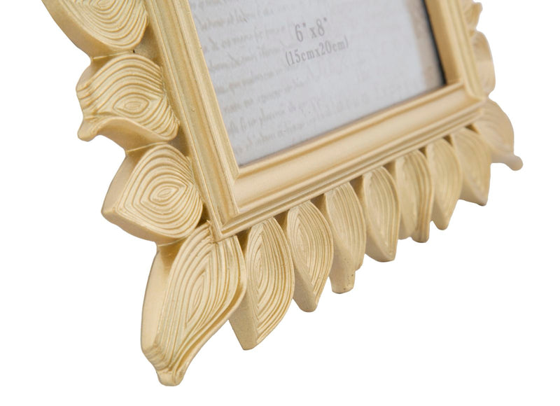 Cornice Leaf Glam 23,5x1,8x28,3 cm in Resina Oro-5