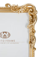 Cornice Fregis 24,5x3,7x30,5 cm in Poliresina e Vetro Oro-3