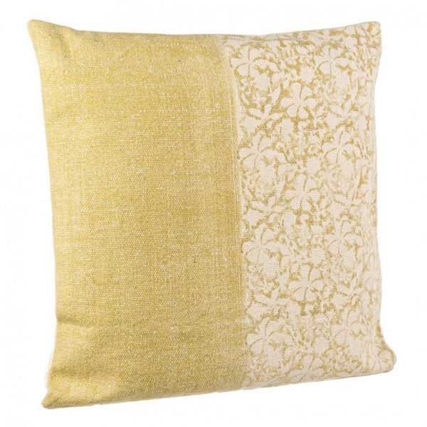 Coussin Larissa jaune 60x60 en tissu sconto