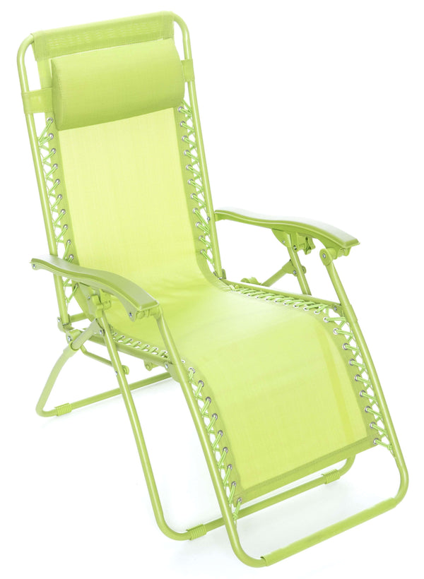 prezzo Fauteuil inclinable pliant en fer vert citron Gran Relax de Taddei