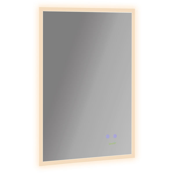 sconto Specchio da Bagno 70x50 cm con Cornice a LED Argento