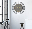 Orologio da Muro Fashion Dark Ø70x5,5 cm in Ferro MDF e Vetro Nero-4