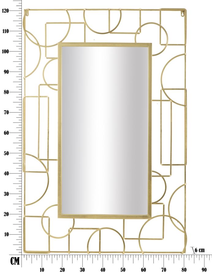 Mirror Marie 80x6x120 cm in Ferro Oro-7