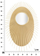 Specchio Eye Glam 75x8x110,5 cm in Ferro e MDF Oro-8