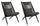 Lot de 2 fauteuils Lounge 66x84x98h cm avec coussins Aloha New Black