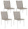 Lot de 4 chaises de jardin 50x61x88,5h cm Cruise Blanc