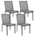 Lot de 4 chaises de jardin 50x61x88,5h cm Cruise Anthracite