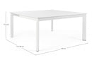 Tavolo Allungabile Konnor 160x110/160 cm Bianco in Alluminio-3