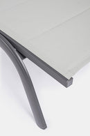 Lettino Prendisole da Giardino 61x192x96 cm con Ruote in Alluminio Antracite-4