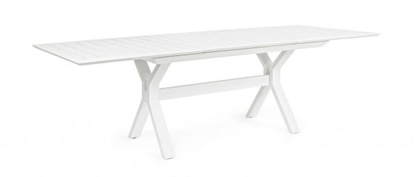 Table Extensible Kenyon 180-240x100 cm Blanc en Aluminium online