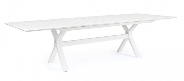 Table Extensible Kenyon 200-300x110 cm Blanc en Aluminium online