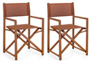 Set 2 Sedie Regista da Giardino 48x56x86h cm Taylor Pecan -1