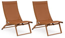 Set 2 Poltrone da Giardino 53x166,5x90 cm in Alluminio Taylor Pecan-1