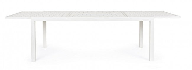 Tavolo Allungabile Hilde 200-300x100 cm Bianco in Alluminio-3