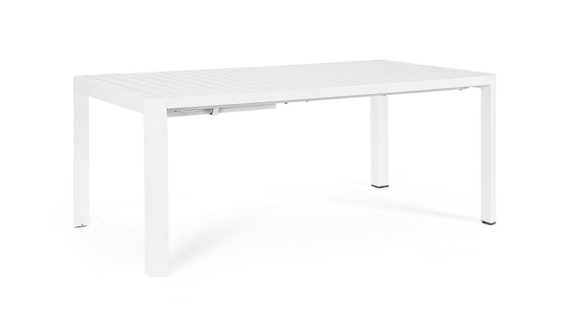 Tavolo Allungabile da Giardino 100x180/240x77.5 cm in Alluminio Kiplin Bianco-4