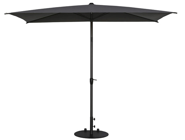 Parasol de jardin 2x3 m Mât Ø38 mm Lyon Gris Foncé sconto