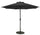 Parasol de jardin Ø3 m Mât Ø38 mm Lyon Gris Foncé