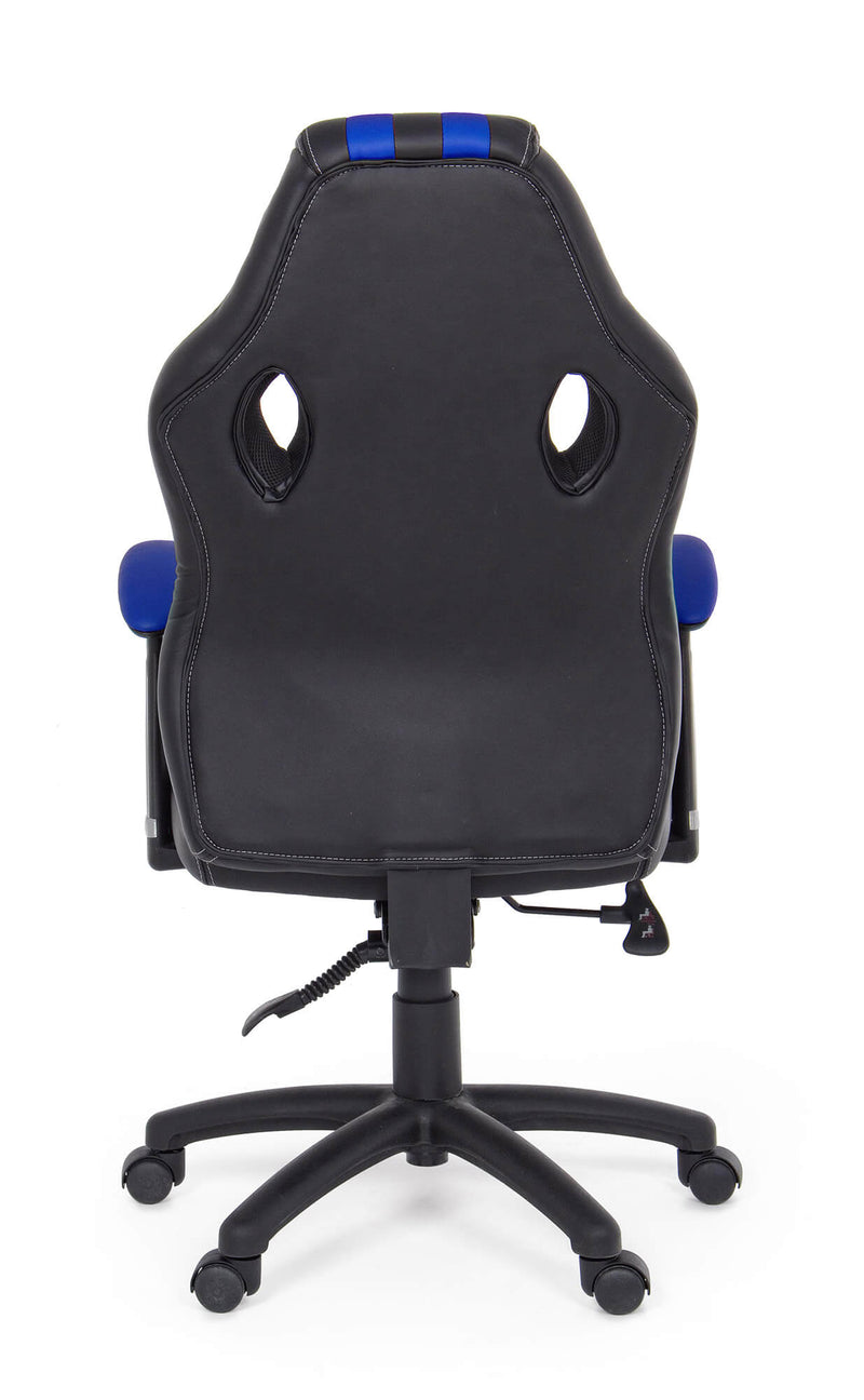 Sedia Poltrona da Gaming in Similpelle Spider Blu-3