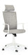 Chaise de bureau Gordon en tissu gris