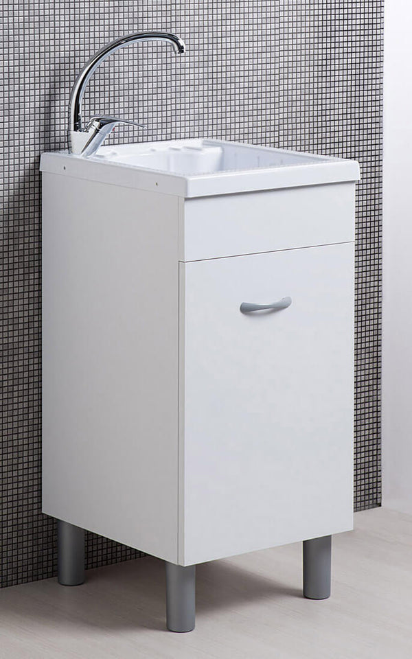 prezzo Meuble pour lavabo en ABS 45x50x88 cm 1 Porte Ambrosini Oceano Blanc Mat