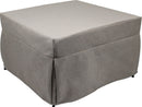 Pouf Letto Brandina con Materasso Pieghevole 78x78x47 cm Avalli Contract Tortora-2