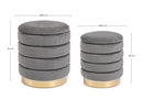 Set 2 Pouf Contenitore Darina Grigio in Legno-2