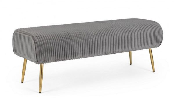 sconto Banc Selena Grey 2 étagères en bois gris