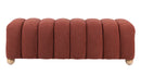 Panca  120x43x43 cm in Bouclè Zora Rosso-1