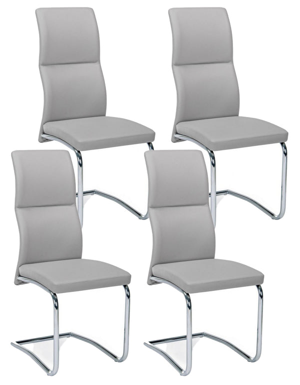 Lot de 4 chaises 44x58x104h cm Thelma gris clair acquista