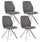 Lot de 4 chaises 44x62x88h cm Maxwell Pu gris