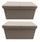 Lot de 2 Poufs de Rangement 76x38x38 cm Joris en Bouclè Beige