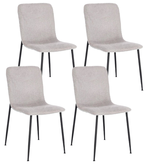 Lot de 4 chaises Rinas 44x56x81 cm en tissu gris clair prezzo