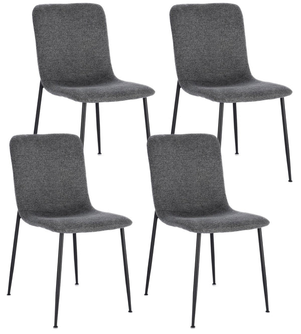 Lot de 4 chaises Rinas 44x56x81 cm en tissu gris foncé sconto